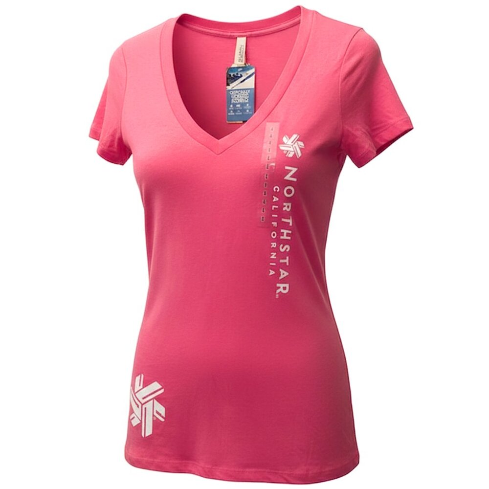 Pink Northstar California Vintage V-Neck Tee Large ❄️ NWT
